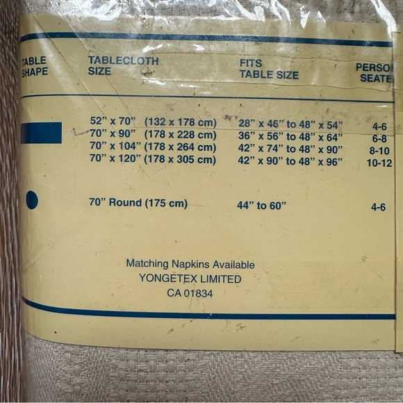 NOS NWT Vintage Yongetex Wood Land Collection 100% Cotton Tablecloth - 70" x 90" - Picture 5 of 10